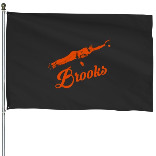 Discover Baltimore Brooks - Orange Stencil House Flags