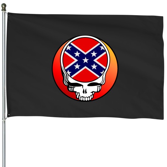 Discover Grateful Steal Your Face Logo Deadhead Facesymbol skull rock Music House Flags
