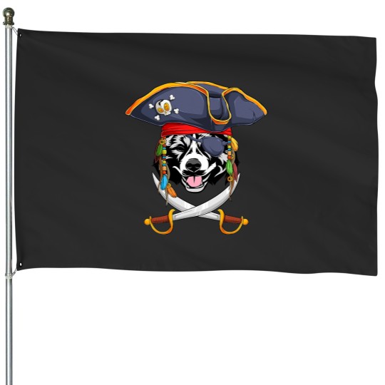 Discover Akita Inu Pirate Funny Japanese Akita Dog 26 House Flags