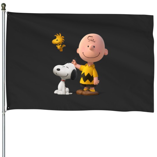 Discover Charlie Brown and Snoopy illustration House Flags