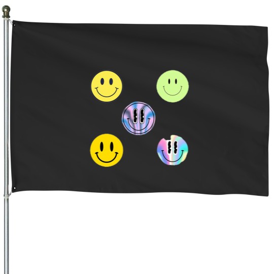 Discover Smiley Faces Pack House Flags
