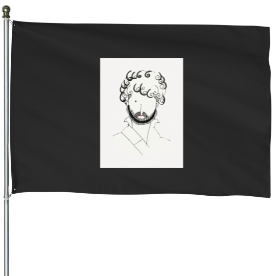 Discover Vintage Guy Line Drawing by Charles Martin House Flags