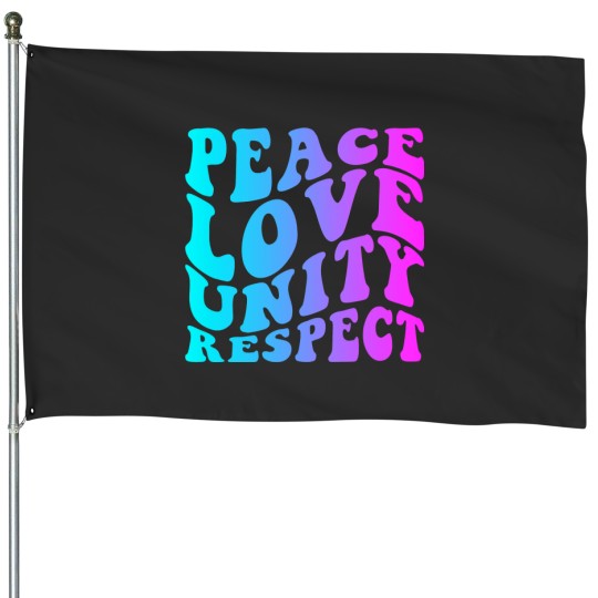 Discover PLUR Rave Trippy EDM Music Festival Peace Love Unity Respect House Flags