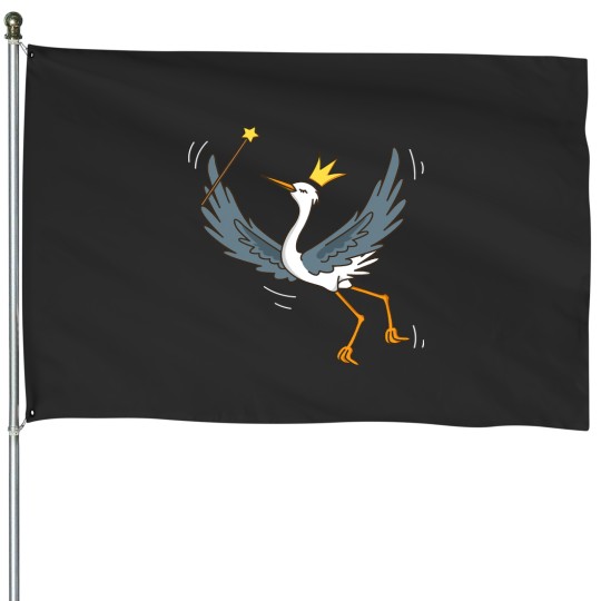 Discover Fairy Heron Wildlife Mystical Bird Heron Fairy Lover 338 House Flags
