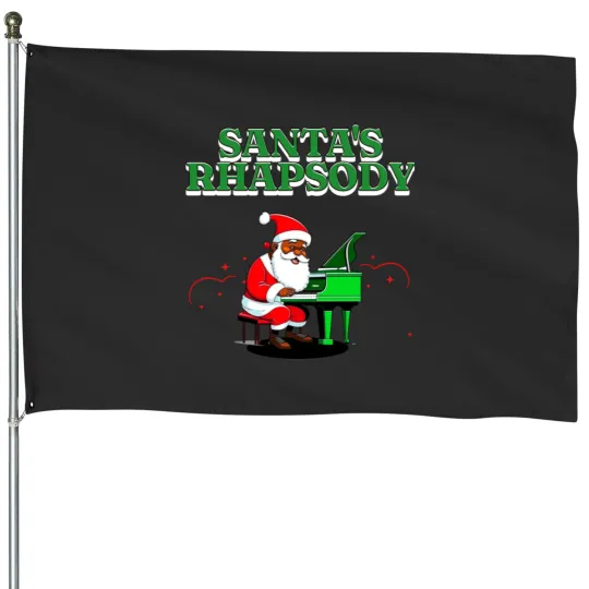 Discover Black Santa on the keys House Flags