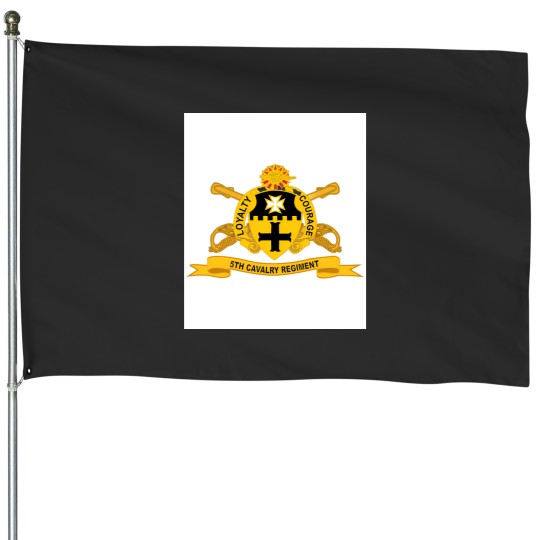 Discover 5Th Cavalry Regiment W Br - Ribbon House Flags