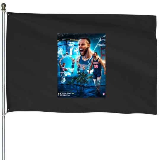 Discover StephenCurry All-Time 3-pt Leader Active(1) House Flags