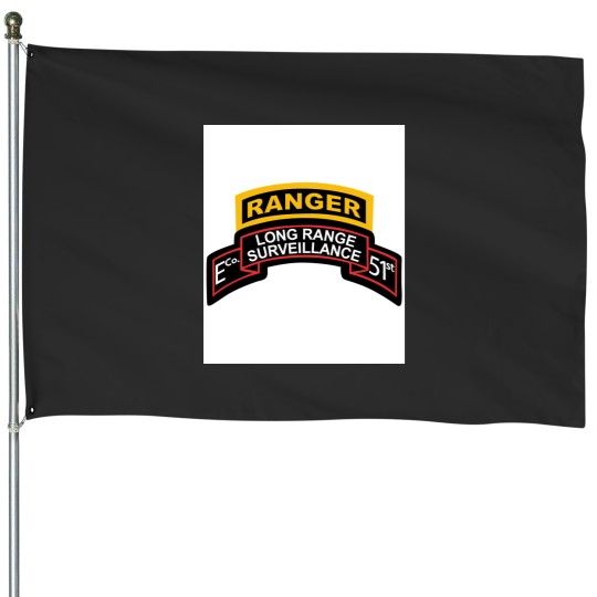 Discover Airborne Ranger - E Company- 51St Infantry (Ranger) W Ranger Tab House Flags