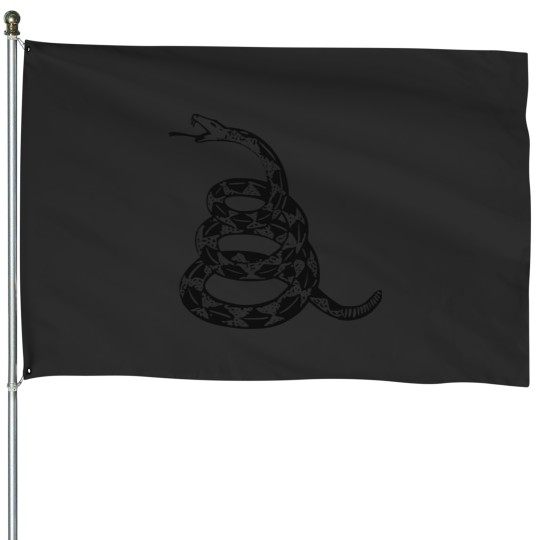 Discover Gadsden Snake - Black Out House Flags