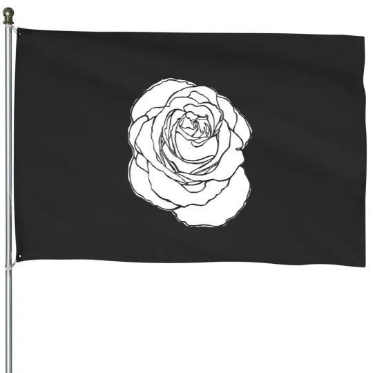 Discover White Rose Cottage Core, White Rose Flower House Flags