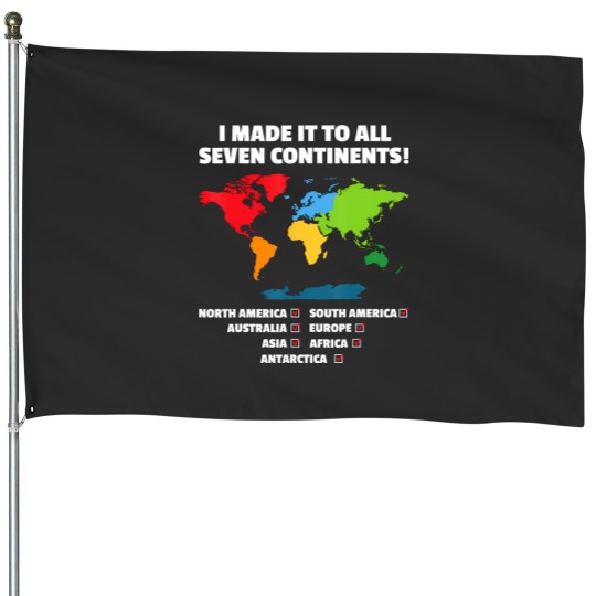 Discover world traveler seven continents 7 continents club white House Flags