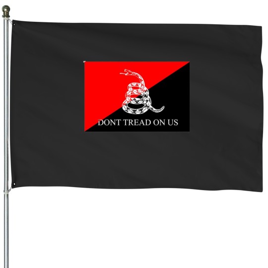 Discover Anarcho-Communist Gadsden Flag House Flags