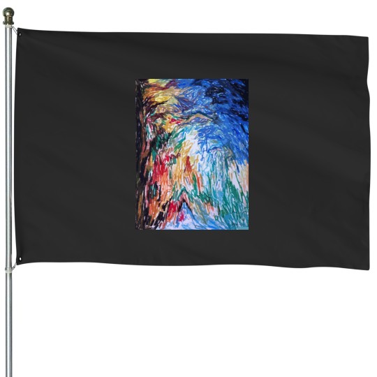 Discover Stormy Mosaic (with margin) House Flags