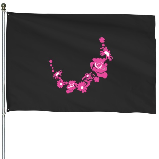 Discover Flower design House Flags