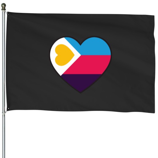 Discover Polyamory Pride Heart New Pride Colors! House Flags