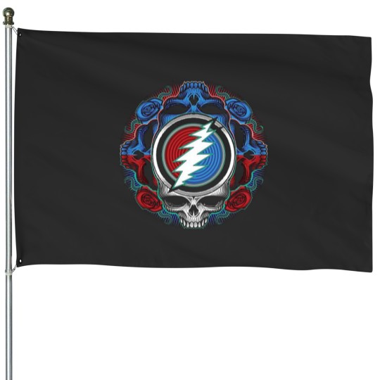 Discover grateful rose dead House Flags