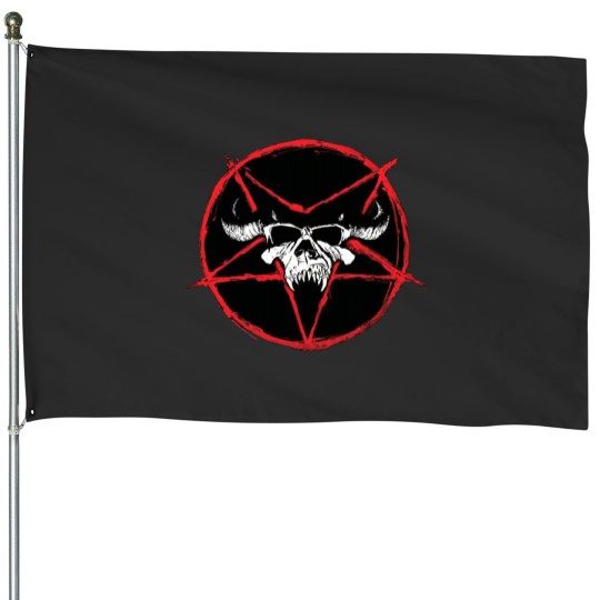 Discover Danzig Inspired House Flag - Unique Outdoor Decor