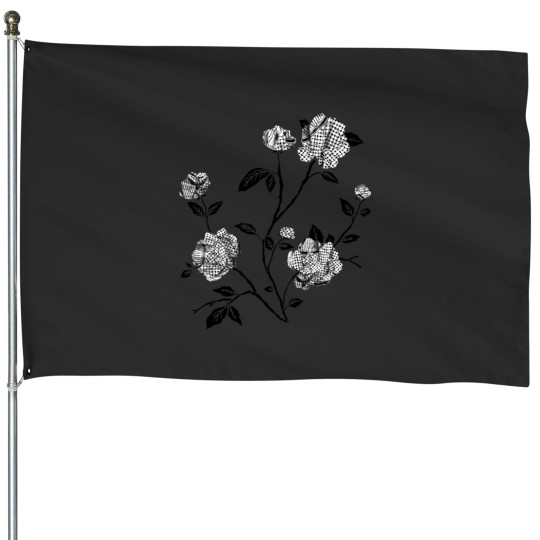 Discover Keffiyeh Roses House Flags