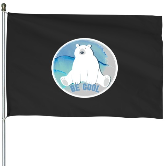 Discover Bear Be Cool Polar Bear 603 forest House Flags