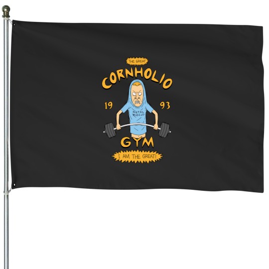 Discover Cornholio'S Gym House Flags