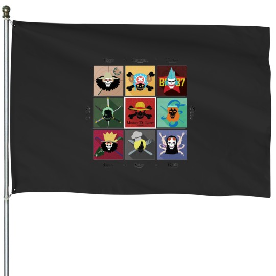 Discover Straw Hat Pirates   1 House Flags