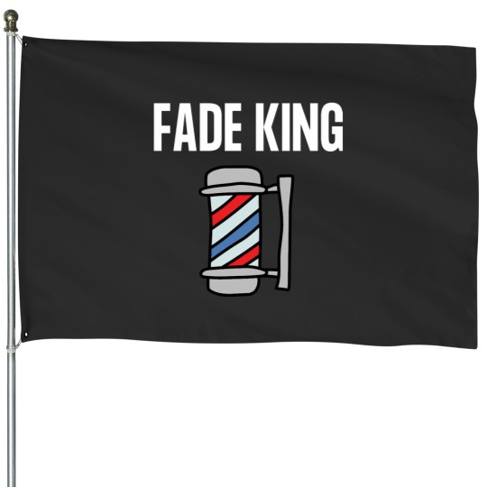 Discover Barber - Fade King - Cool Barber House Flags