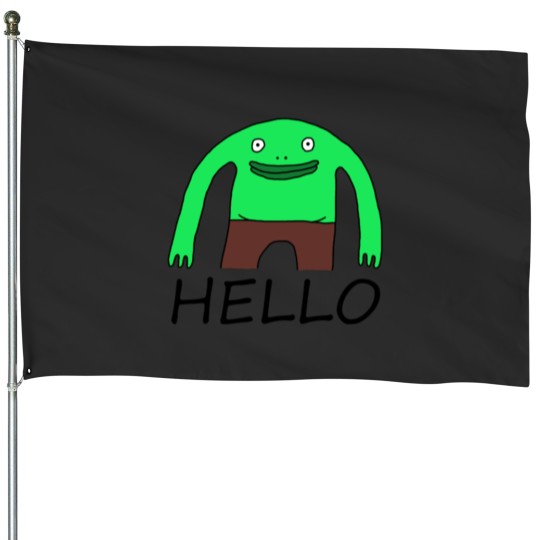 Discover Smiling friends Mr Frog sticker Sticker House Flags