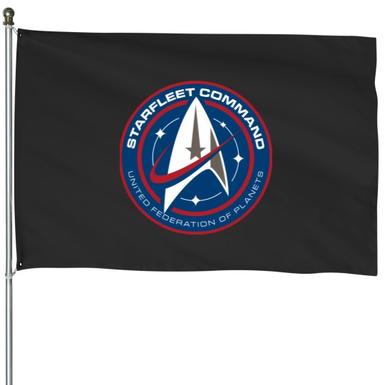 Discover Discovery Starfleet Command Red And Blue Badge House Flags