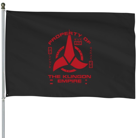 Discover Star TrekDiscovery Property Of Klingon Empire Red House Flags