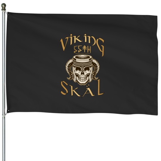 Discover Viking Viking-Skål_ 55th Birthday Celebration for a Viking Warrior-Gift Idea House Flags