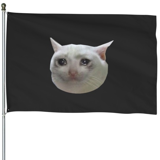 Discover crying cat . jpg (2) House Flags