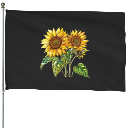 Discover sunflowers House Flags