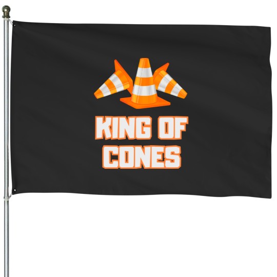 Discover Traffic Cone King Of Cones Funny Traffic Cone Safety House Flags