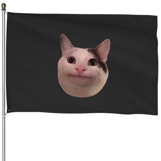Discover Polite Kitty House Flags