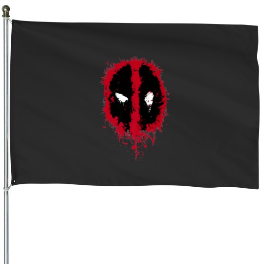 Discover Mens Best Deadpool's Splatter Icon Graphic Active House Flags