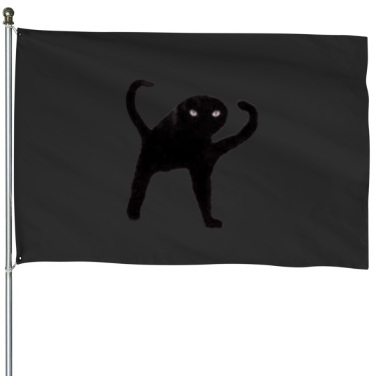 Discover Cursed Cat House Flags