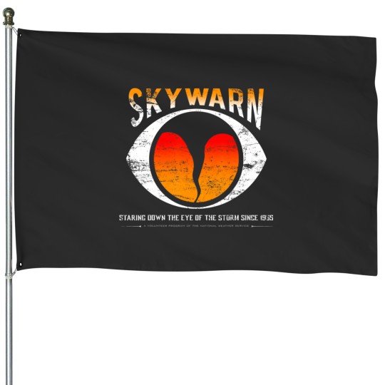 Discover skywarn distressed also available as nondistressed House Flags