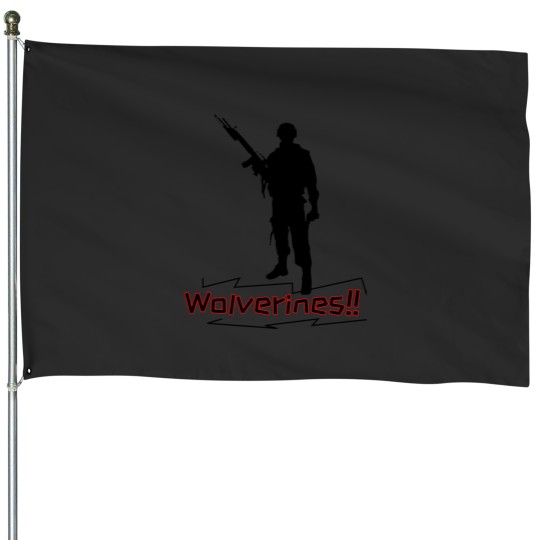 Discover Wolverines Red Dawn House Flags