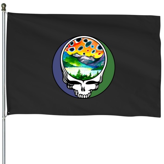 Discover Grateful Skull Dead Two Side House Flags