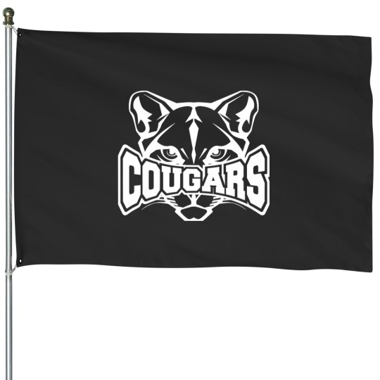 Discover cougars teacher student school sports fan team spirit House Flags