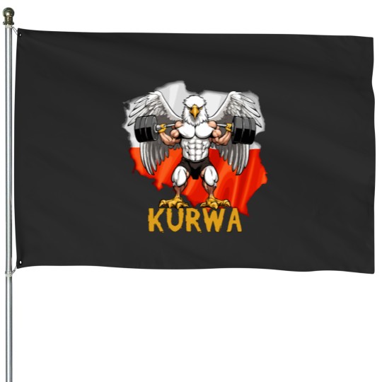 Discover Polish  eagle with flag(1) House Flags