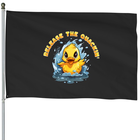 Discover release the quackin funny kraken duck duckling boys girls House Flags