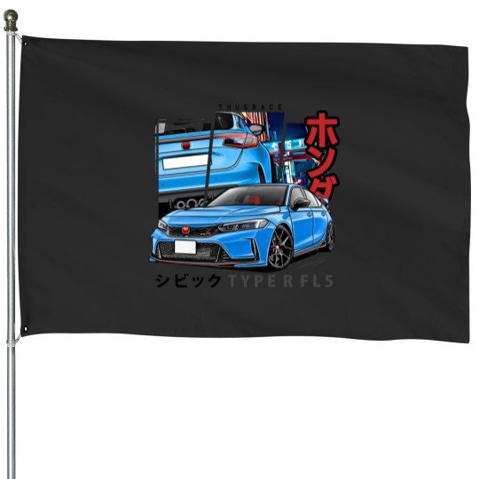 Discover Type R FL5 - JDM Car Art House Flags