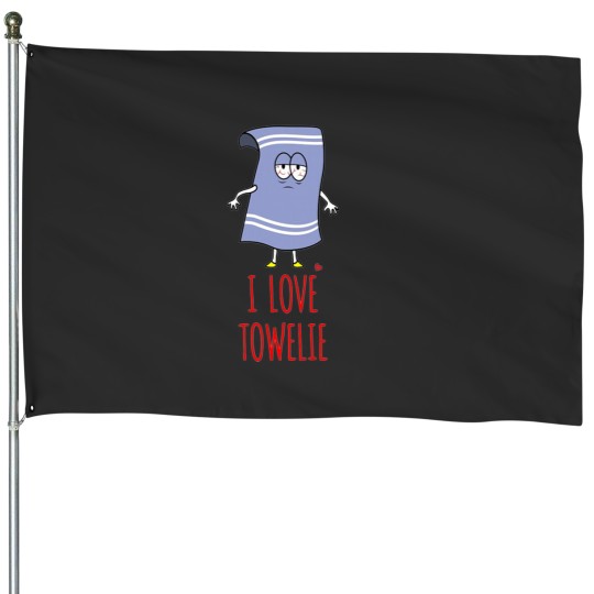 Discover I love Towelie House Flags