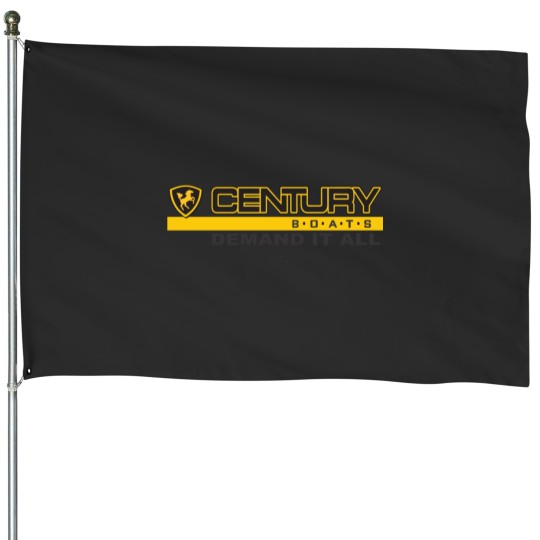 Discover Century Powerboats Yellow Grey Horse House Flags