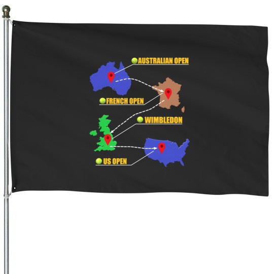 Discover The GrandSlam Tennis Tournaments Mapping House Flags