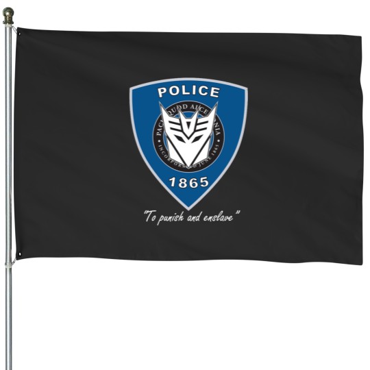 Discover Transformers Decepticon Barricade Police House Flags