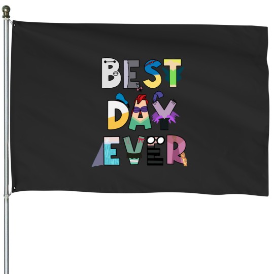 Discover Best Day Ever Characters Active House Flags