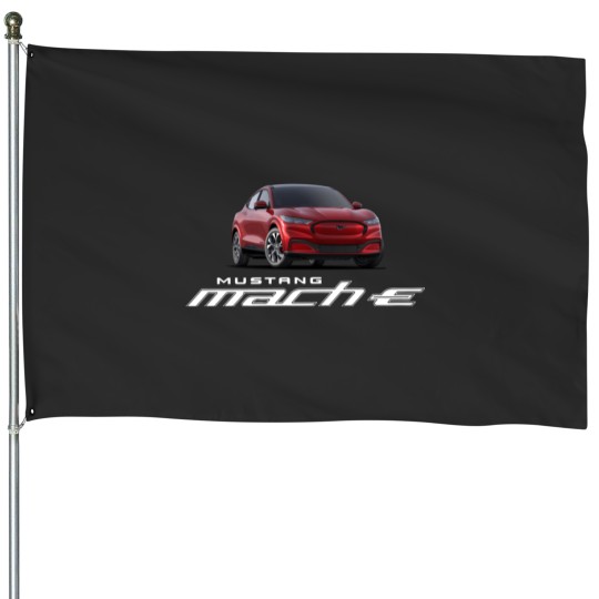 Discover Mustang Mach-E - Rapid Red House Flags