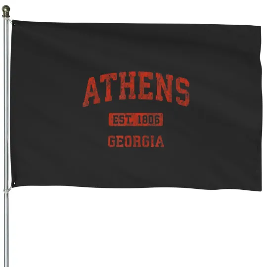 Discover athens georgia vintage athletic sports design House Flags